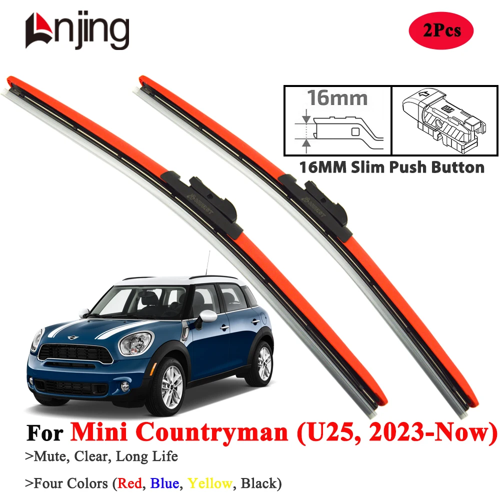 

LNJING Red Car Wiper Blades For Mini Countryman U25 2023-Now