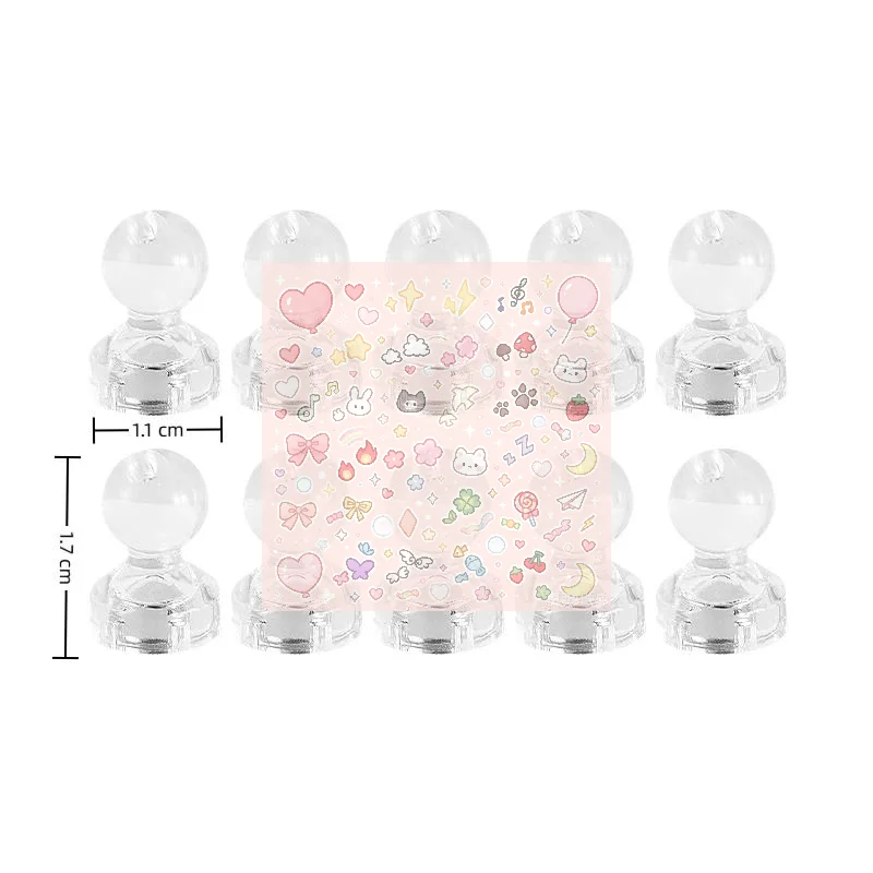 Strong Neodymium Noticeboard Pin Magnets Fridge DIY Whiteboard Uses In Office Advertising Education And Other Pur 10pcs