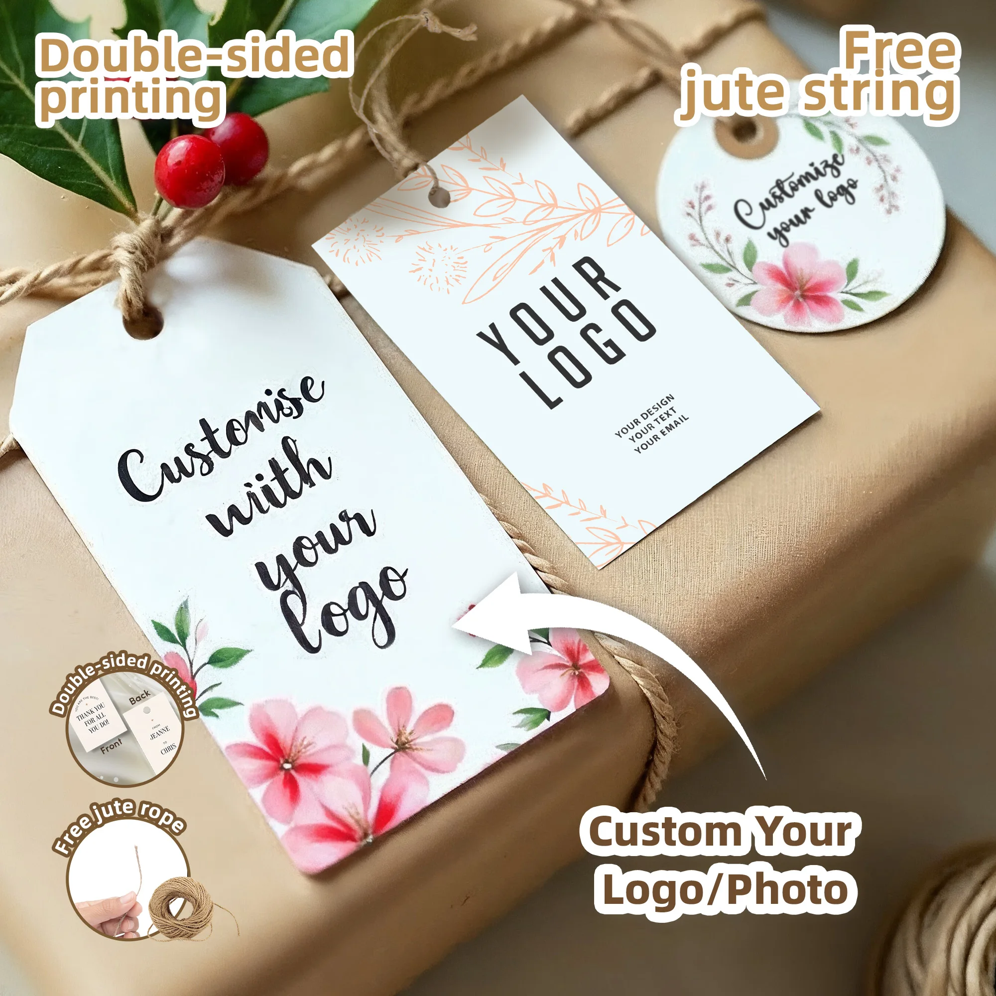 

Custom Hang Tags for Clothes Personalized Tags for Wedding Thank You Gift Tags for Birthdays Bridal showers Christmas Deco