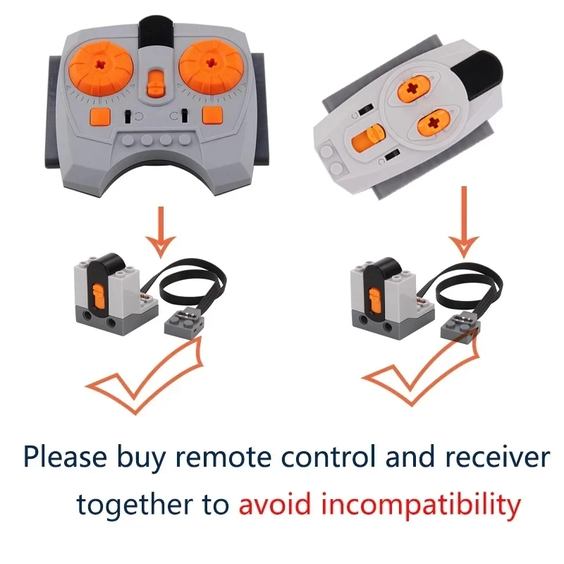 MOC Power Functions M/L/XL Motor Battery Box IR Remote Receiver for RC Car Robot Model Building Blocks Technical Modified Parts image 3