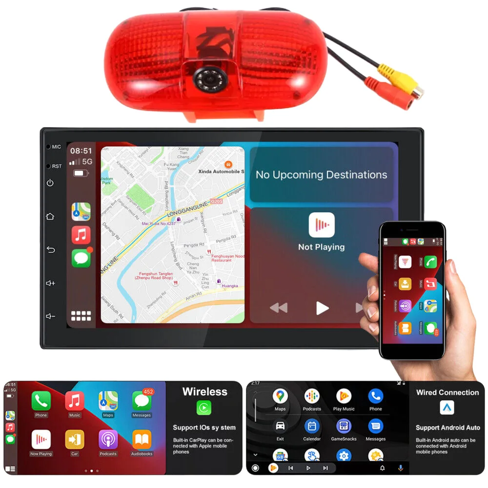 Android car radio with Bluetooth Carpaly GPS Navigation +brake light camera for Peugeot Expert/Nissan Interstar/Citroen Dispatch