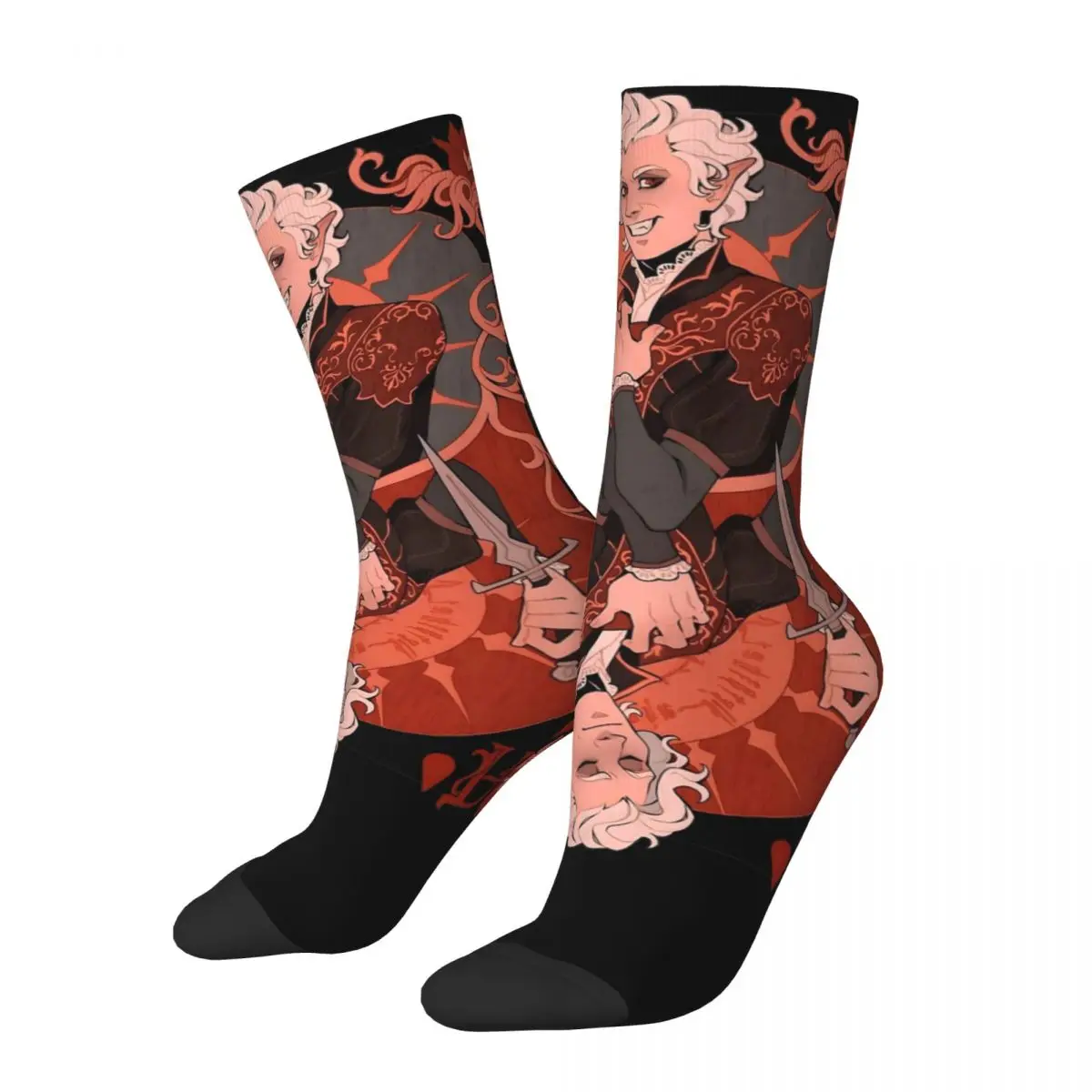 Autumn Winter Crazy Design Men's Women's Astarion Baldur's Gate Socks Breathable Middle Tube Socks