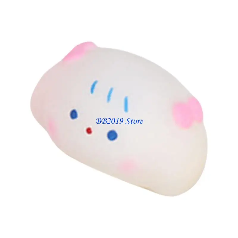 Q0KB 휴대용 및 탄력있는 짜기 토끼 돼지 스트레스가 많은 시간을위한 사랑스러운 창조적 인 장난감 장식 손 사무실 장식품