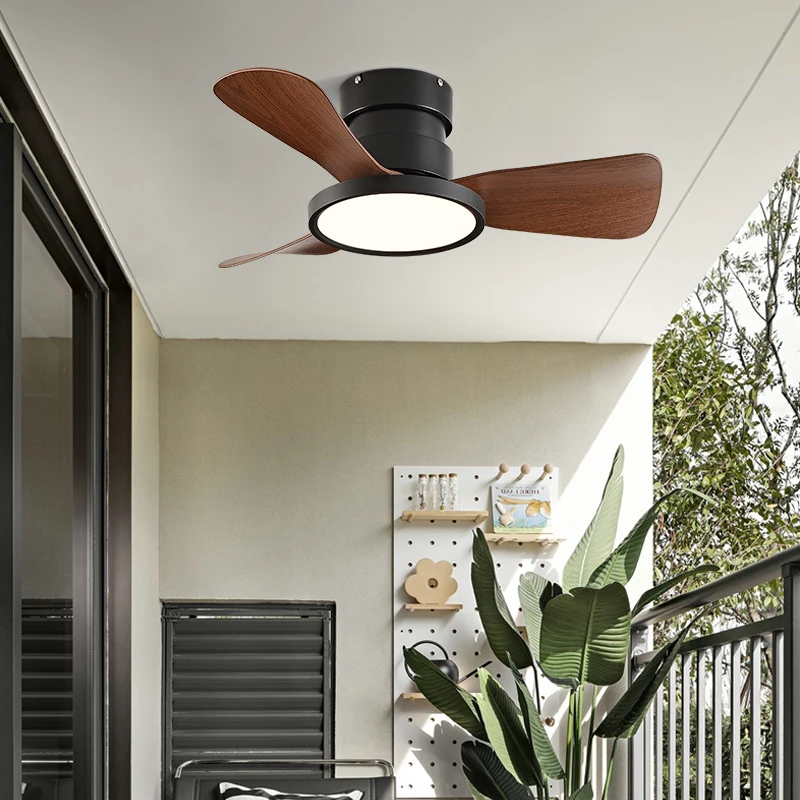 

20 28 Inch Ceiling Fan ABS Inverter With Light Remote Control Ventilator Ceiling Lamp for Home Bedroom Coffee Shop Factory