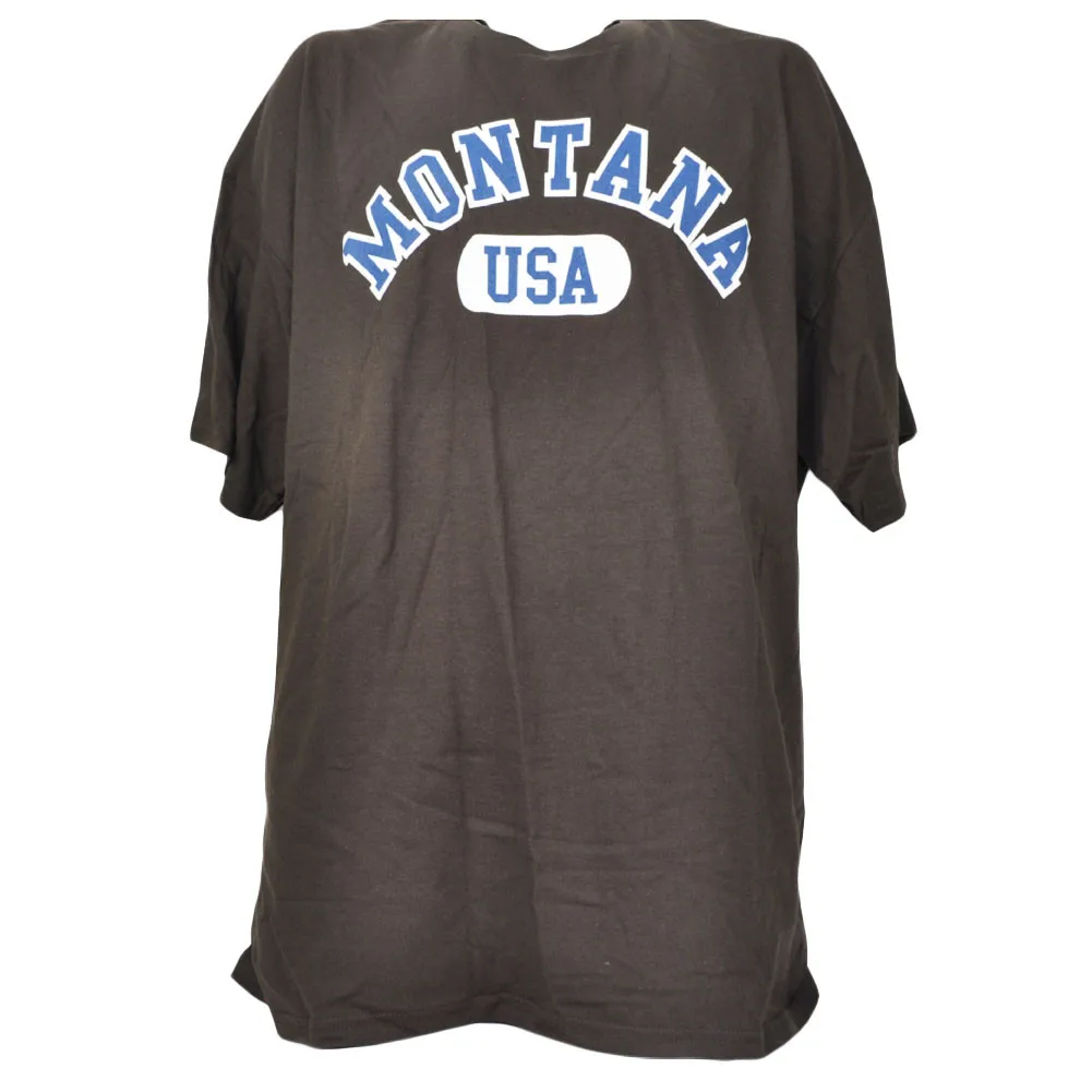 Футболка Montana USA State, мужская футболка с коротким рукавом и круглым вырезом, Big Sky Country Brown