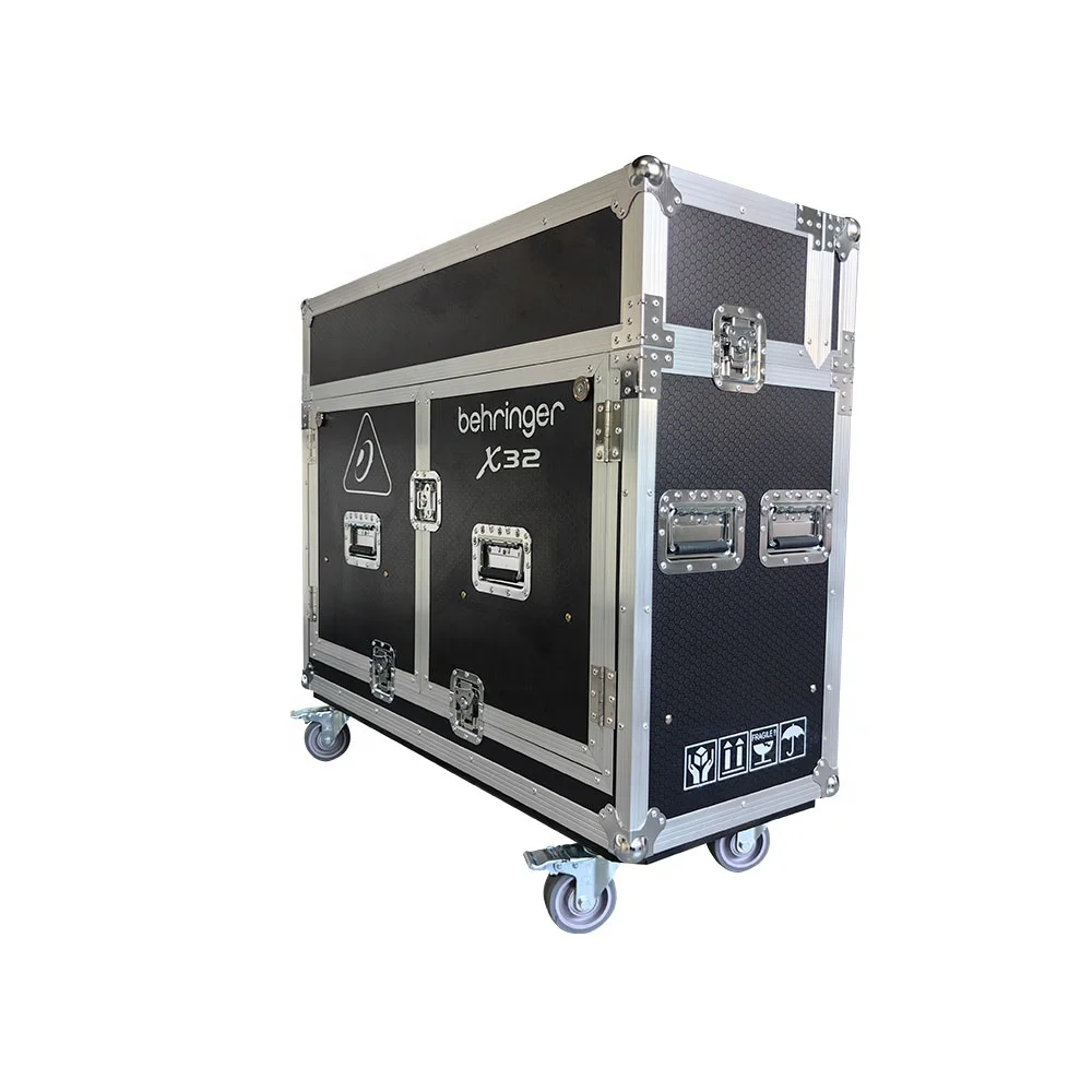 Customized Behringer X32 Digital Mixer Hydraulic Flight Case With Laptop Stand Outdoor Indoor Portable Flight Case