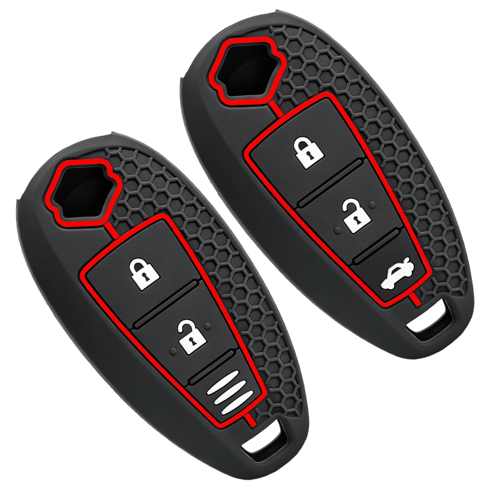 Silicone Car Smart Key Cover Case Bag For Suzuki Baleno Ertiga Ciaz Ignis Kizashi Swift SX4 S-cross Vitars Protector Keychain