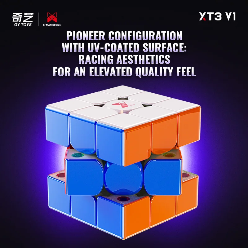 2024 Nuovo Qiyi XT3 V1 3x3 Cubo Pioneer UV Magnetico Magico Cubo di Velocità Senza Adesivo XT3 3x3x3 Fidget Giocattoli Cubo Magico Puzzle Giocattoli Divertenti