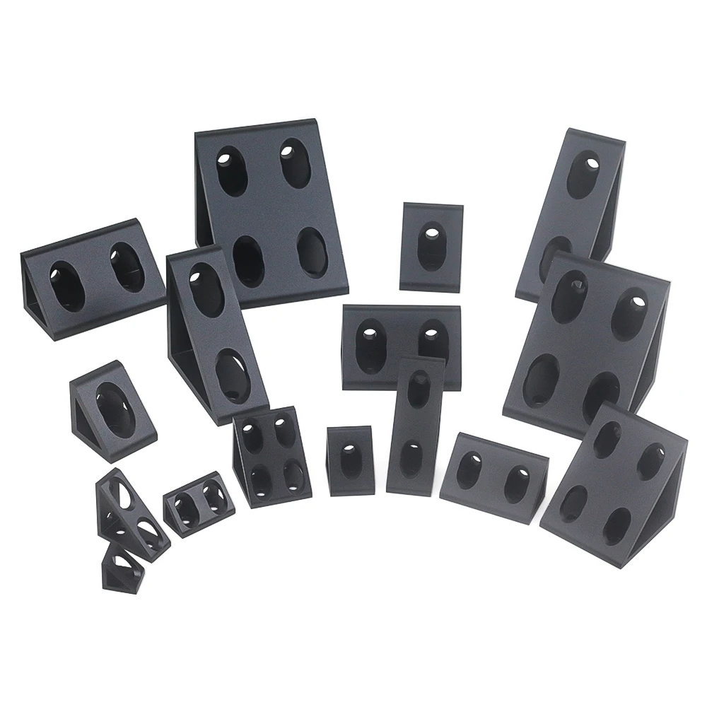 2PCS Aluminium Profil Rechtwinklig Block Dreieck Stecker Halterung Für 2020 2040 3030 4040 4080 serie V-slot Aluminium Profil