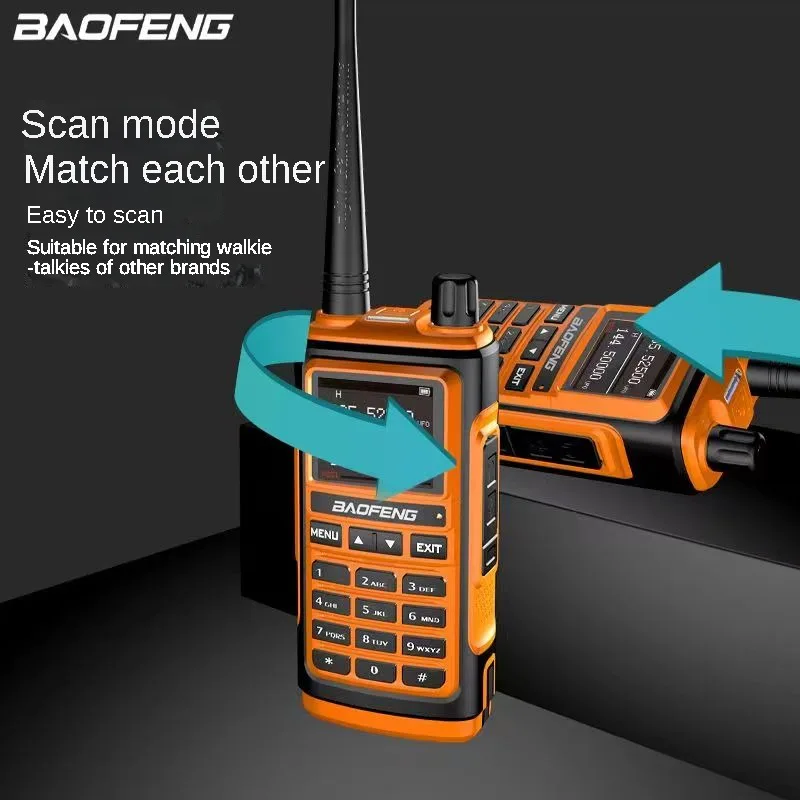 BAOFENG-walkie-talkies UV-17L de todas las bandas, 5W, versión actualizada, UV17, Radio portátil, am, fm, frecuencia de copia con un clic