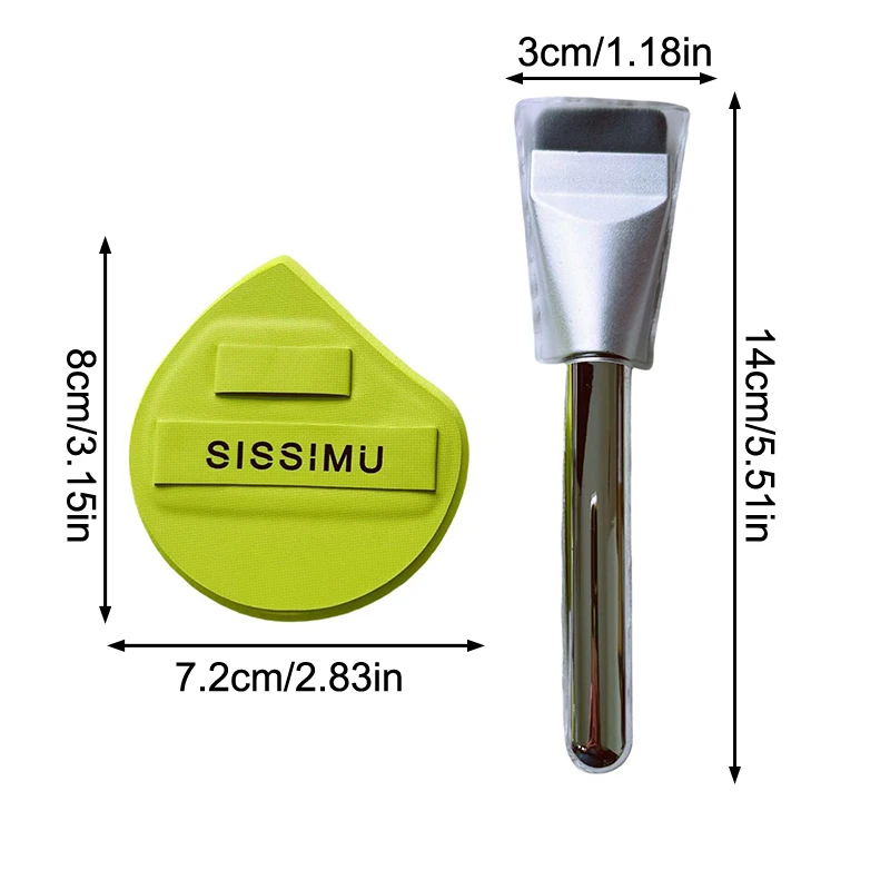 1/2 stuks make-up ultradunne borstelset professionele make-up gezichtsspons foundationborstel traceless zachte platte kop borstel schoonheidstool