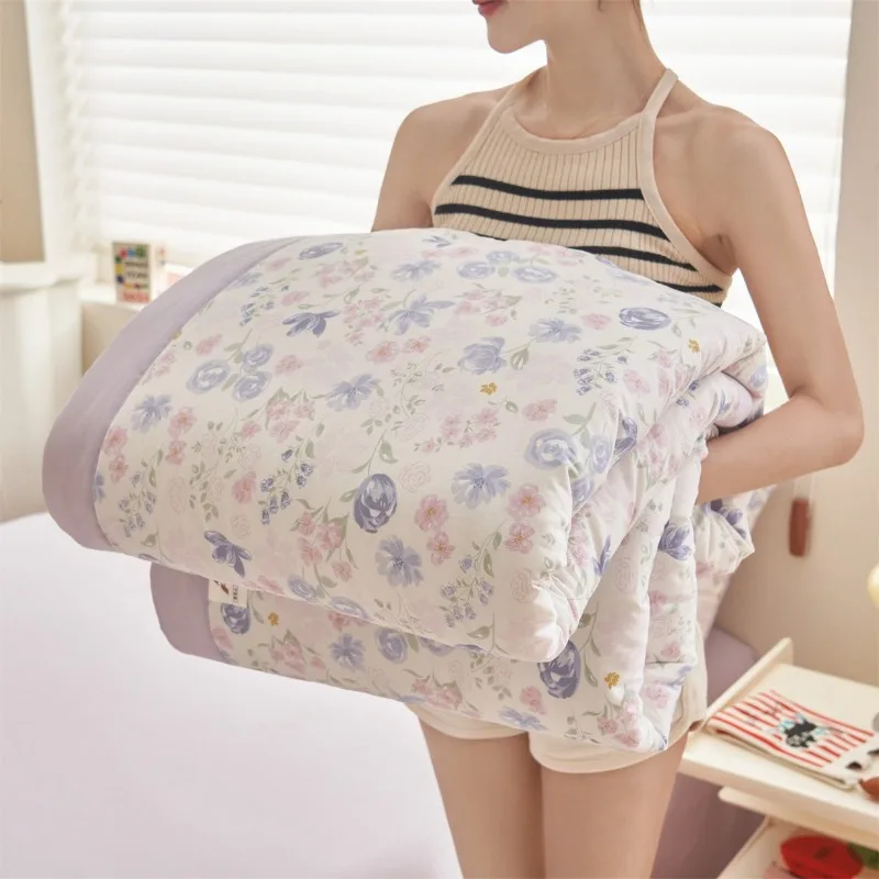 Spring and summer new Class A pure cotton printed summer quilt single piece cotton summer cool quilt, no sheet and pillowcase