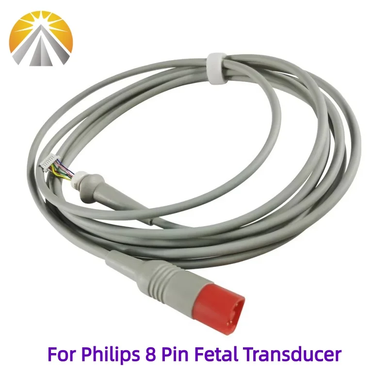 8 دبوس التحقيق إصلاح كابل الطبية الجنين توكو الولايات المتحدة FHR محول NFPHA9020 قابلة لإعادة الاستخدام لشركة فيليبس أفالون M2702A M2703A FM20 FM30 #2