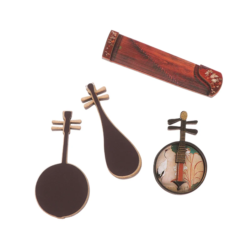 

1 шт. 1/12 кукольный домик Pipa Guzheng Guqin модель кукольного домика национальный музыкальный инструмент украшение кукольный дом ремесло орнамент