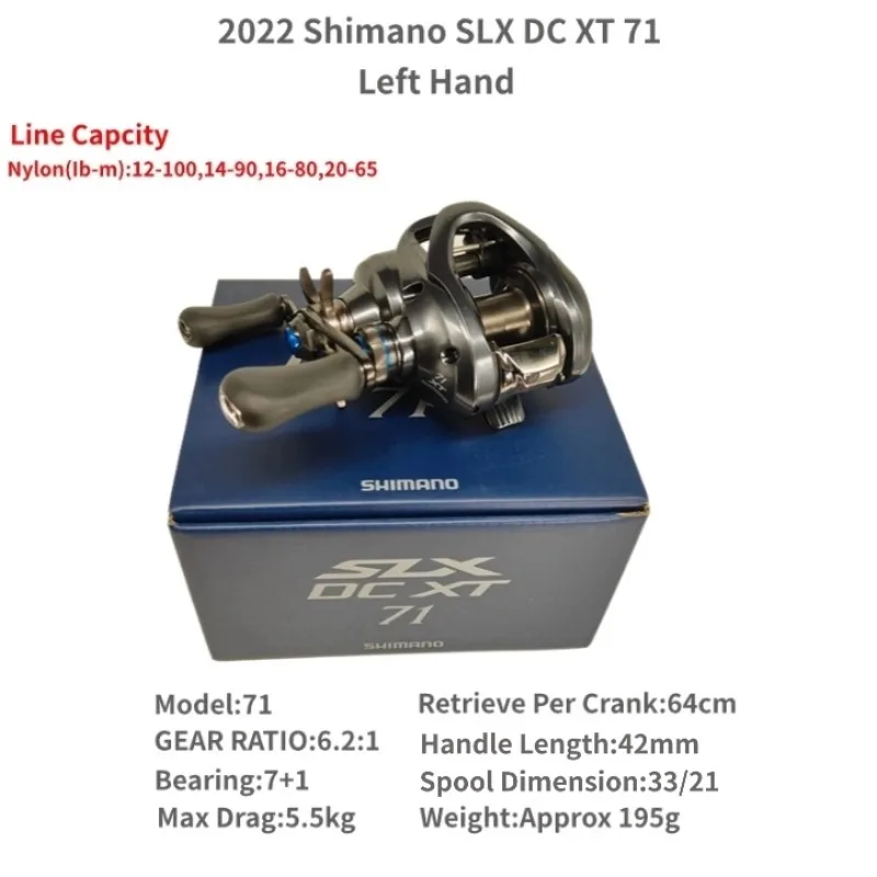 SHIMANO 2022 SLX DC XT 70 71 70HG 71HG 70XG 71XG 6.2:1 7.4:1 8.1:1