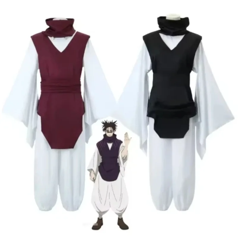 

Anime Choso Cosplay Costume Kaisen Top+Vest+Pants Black Brown Uniform Outfit for Women Men Brother Halloween Party Suit