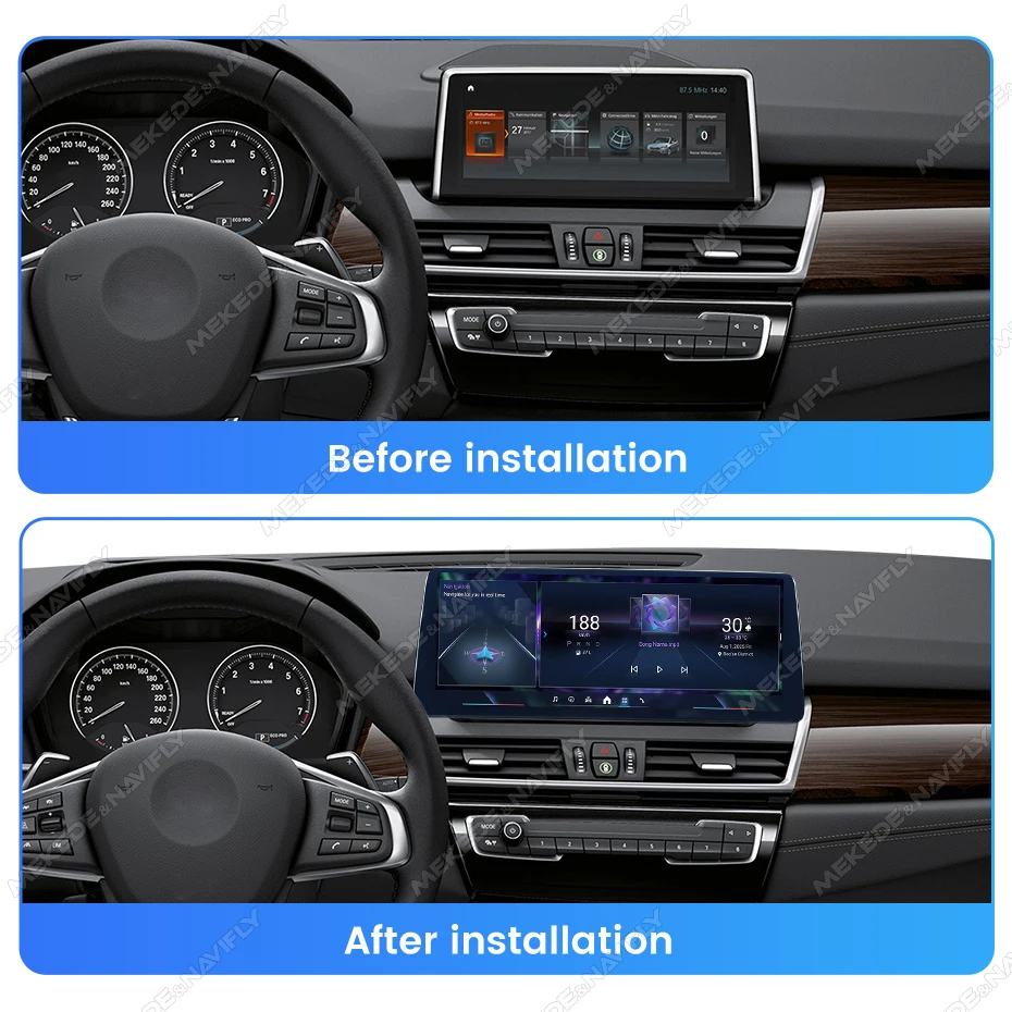 MEKEDE Android 14 Wireless CarPlay Auto Dual BT Auto-Multimedia-Player für BMW 2er F45 F46 F87 Snapdragon QLED 4G LTE WiFi – Detail 5