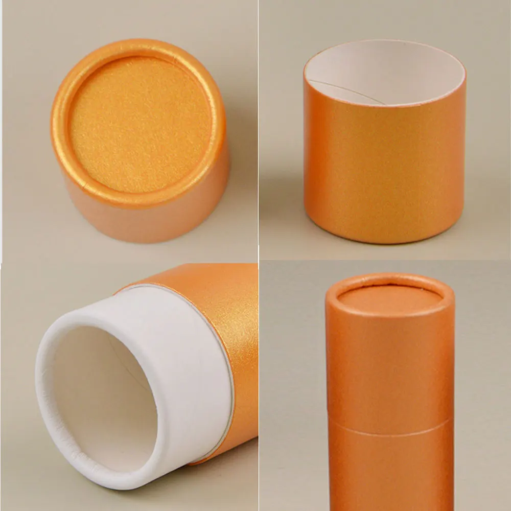 10PCS Kraft Paper Jar Box Paper Gift Packaging Round Cylinder Oil Bottle Package Cardboard Tube for Essential Oil Perfume