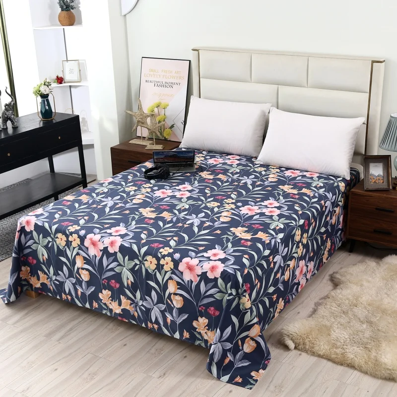 Factory Direct Sales 1Pc Cotton Flat Sheet Printing High Quality Bed Sheet Can Be Customized