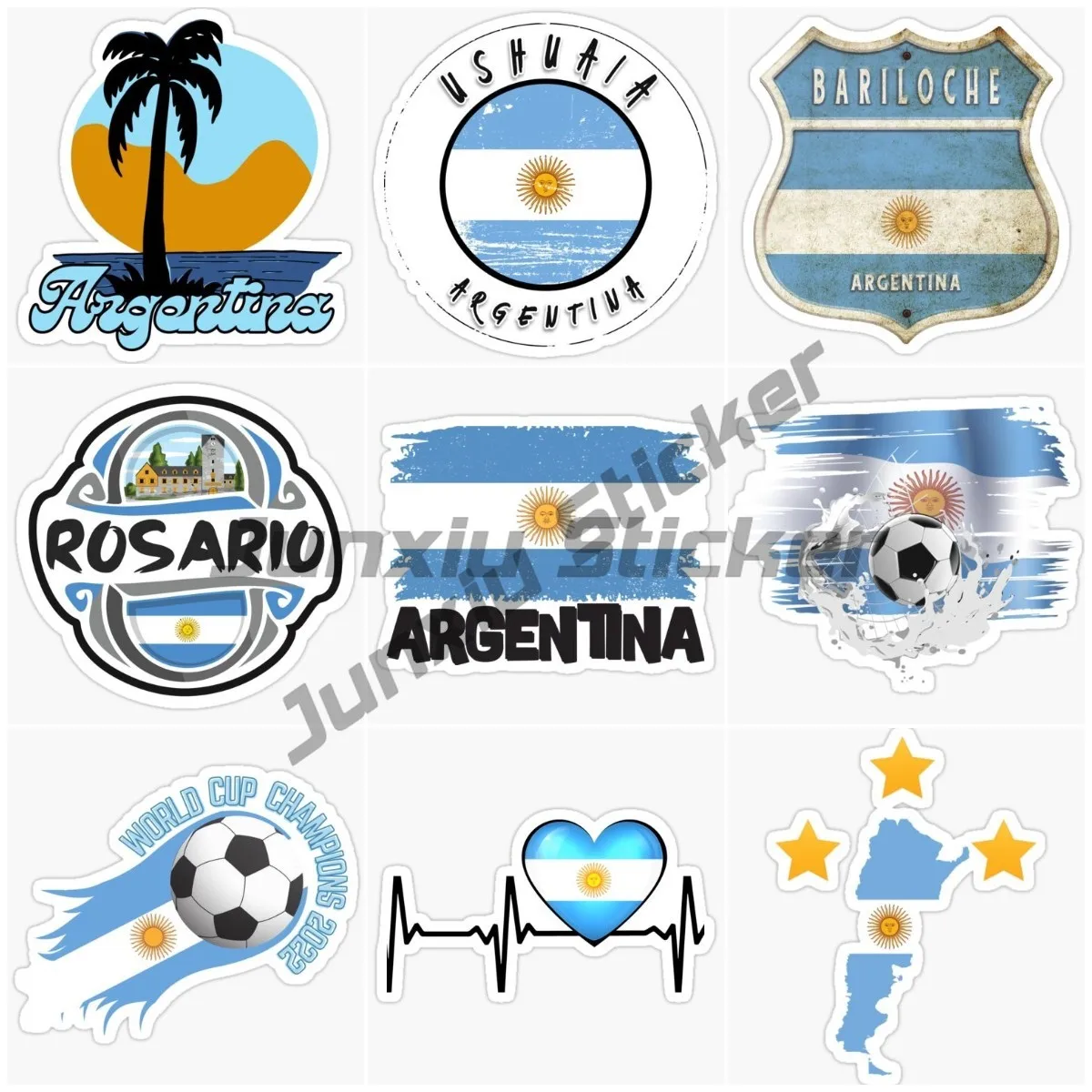 

Argentina Football Flag Map Sticker Motorcycle Wall Room Truck Window Bike Accessories Car Glass Off-road Helmet Van PVC Decal