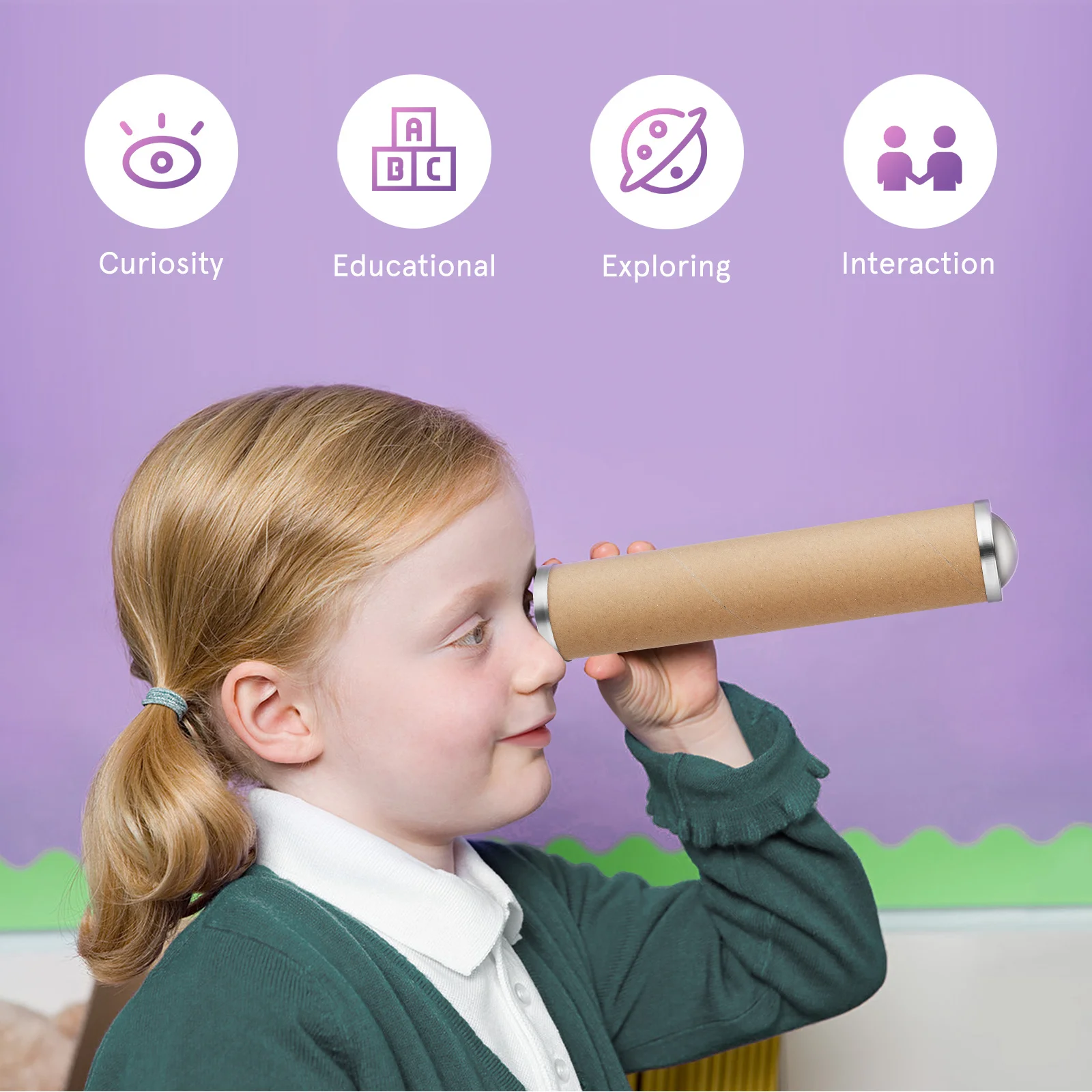 

4 set Diy Kaleidoscope Kit Paper Kaleidoscope Materials For Kids Craft Science Making Set Educational Activity Handmade Learning