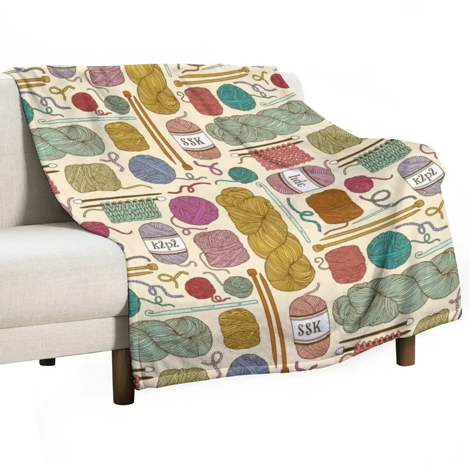 

KNIT or CROCHET Throw Blanket Plush Fuzzy Cozy Blanket for Couch Sofa