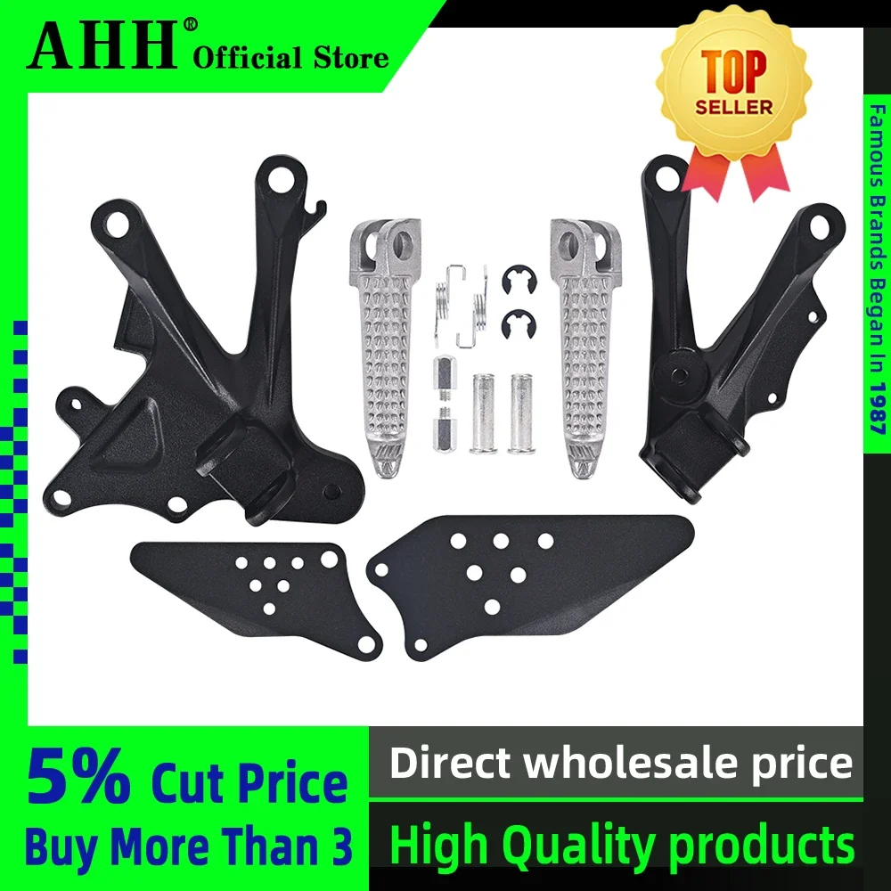 

AHH Front Foot Rests Pedal Bracket Assembly Kit For Kawasaki ZX-10R 636 2006 2007 2008 2009 2010 ZX10R 06-10 Motorcycle Parts