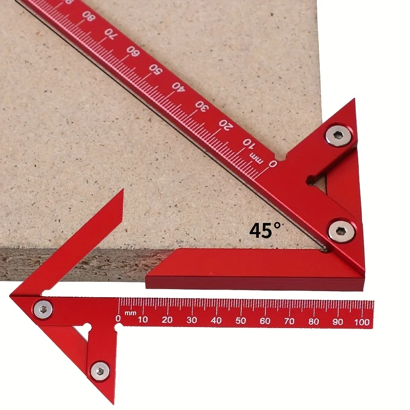 Center Finder Line Gauge 45/90 Degree Angle Marking Ruler, Woodworking Square Center Scribe, Carpenter Measuring Scribe Tool