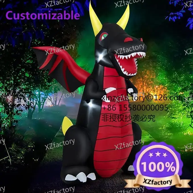 Factory Direct 2026 Top RatedHalloween Inflatable Dinosaur Air Model LED Luminous American Garden Party Decoration