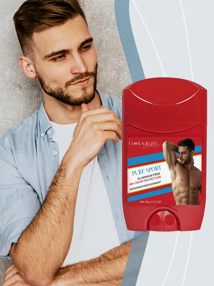 5 PCS FLORA RUBY 60g desodorante de fragrância, desodorante poderoso em bastão de 48 horas refrescante e hidratante adequado para corpo inteiro