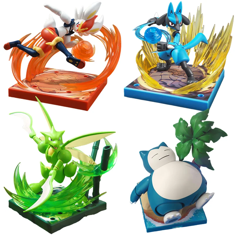 Blokees originales Pokemon aventure Prologue ronflex cendrillon Scyther Lucario figurine modèle assemblage jouets cadeaux d'anniversaire
