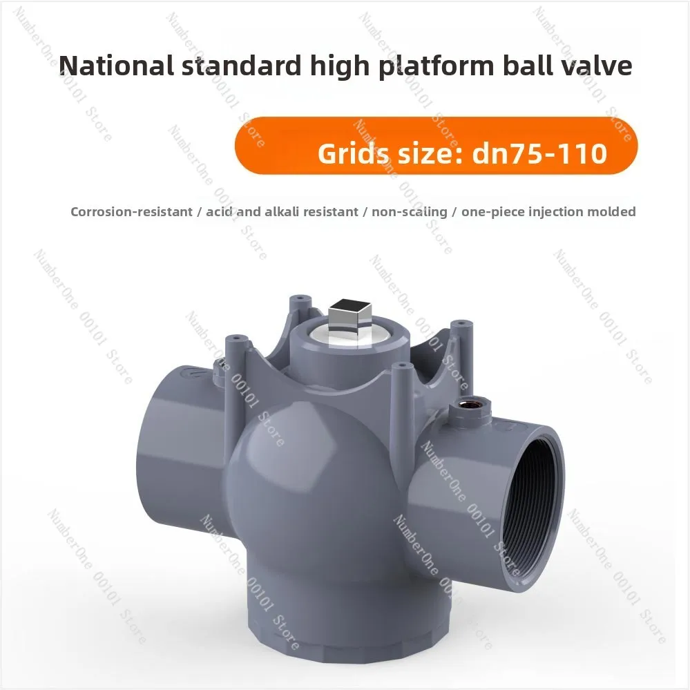 DN100/DN80 new high platform PVC three-way ball valve intelligent valve body UPVC agricultural irrigation smart farm