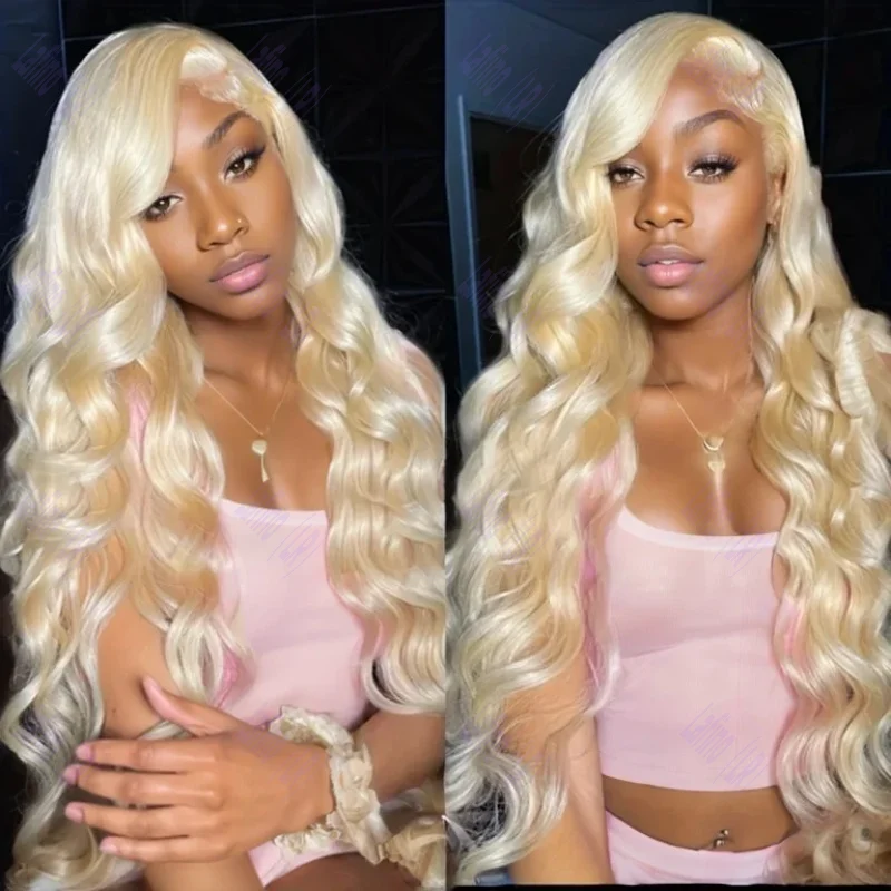 Honey Blonde 613 Transparent Lace Brazilian Colored Human Hair Wigs Body Wave 13x6 Frontal Loose Wave Cheap Wig For Women