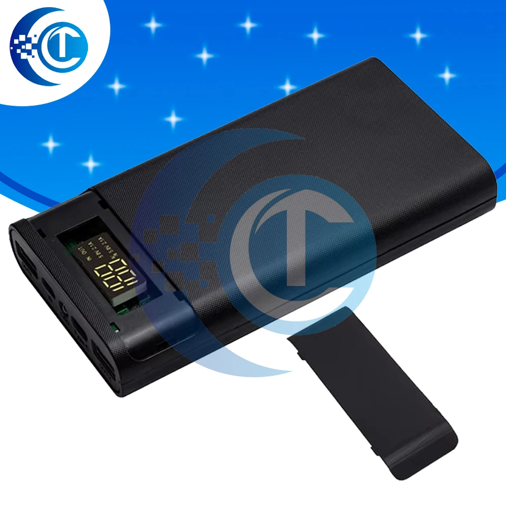 Portable 5V 6x18650 Power Bank Battery Box: DIY Shell with Type-C & Micro USB Fast Charging – For Mobile Phones