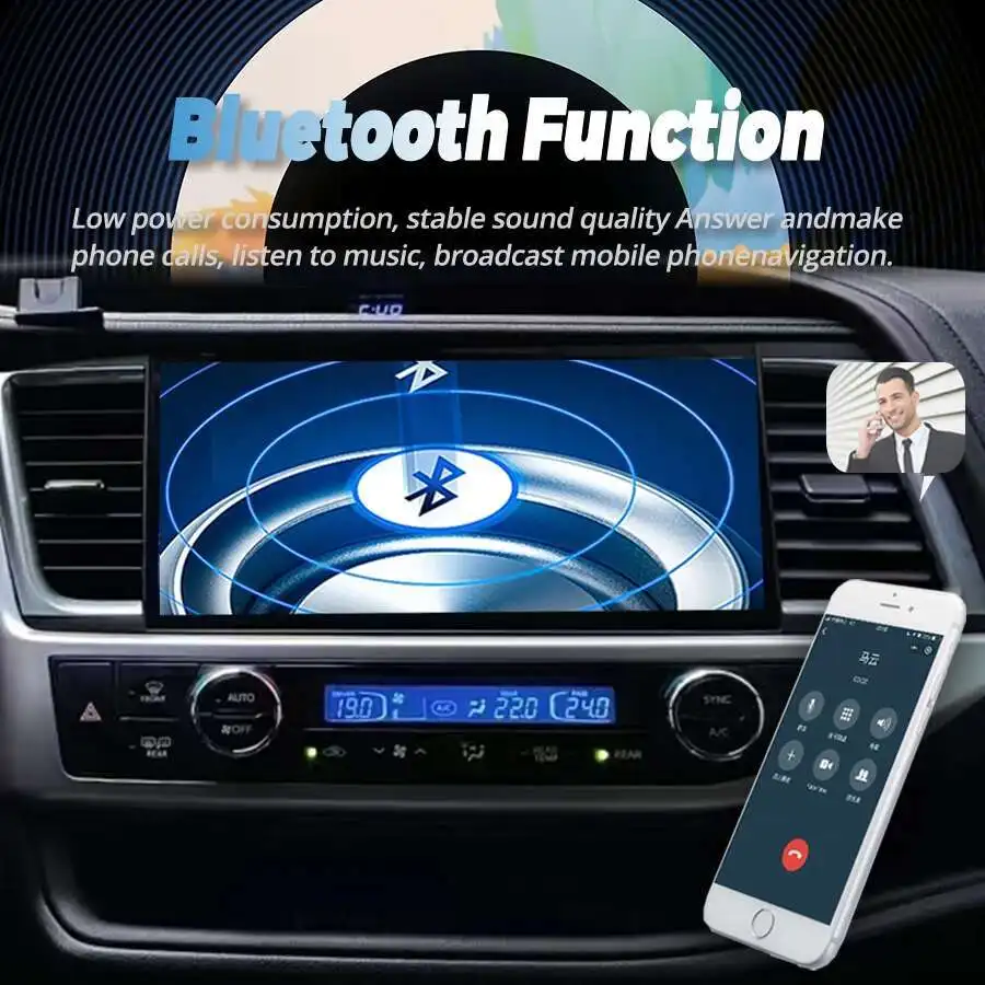 Pantalla de 12,3 pulgadas para coche Android 14, Radio GPS, navegación estéreo para Toyota Highlander 3 XU50 2013-2018, reproductor de vídeo Multimedia CarPlay