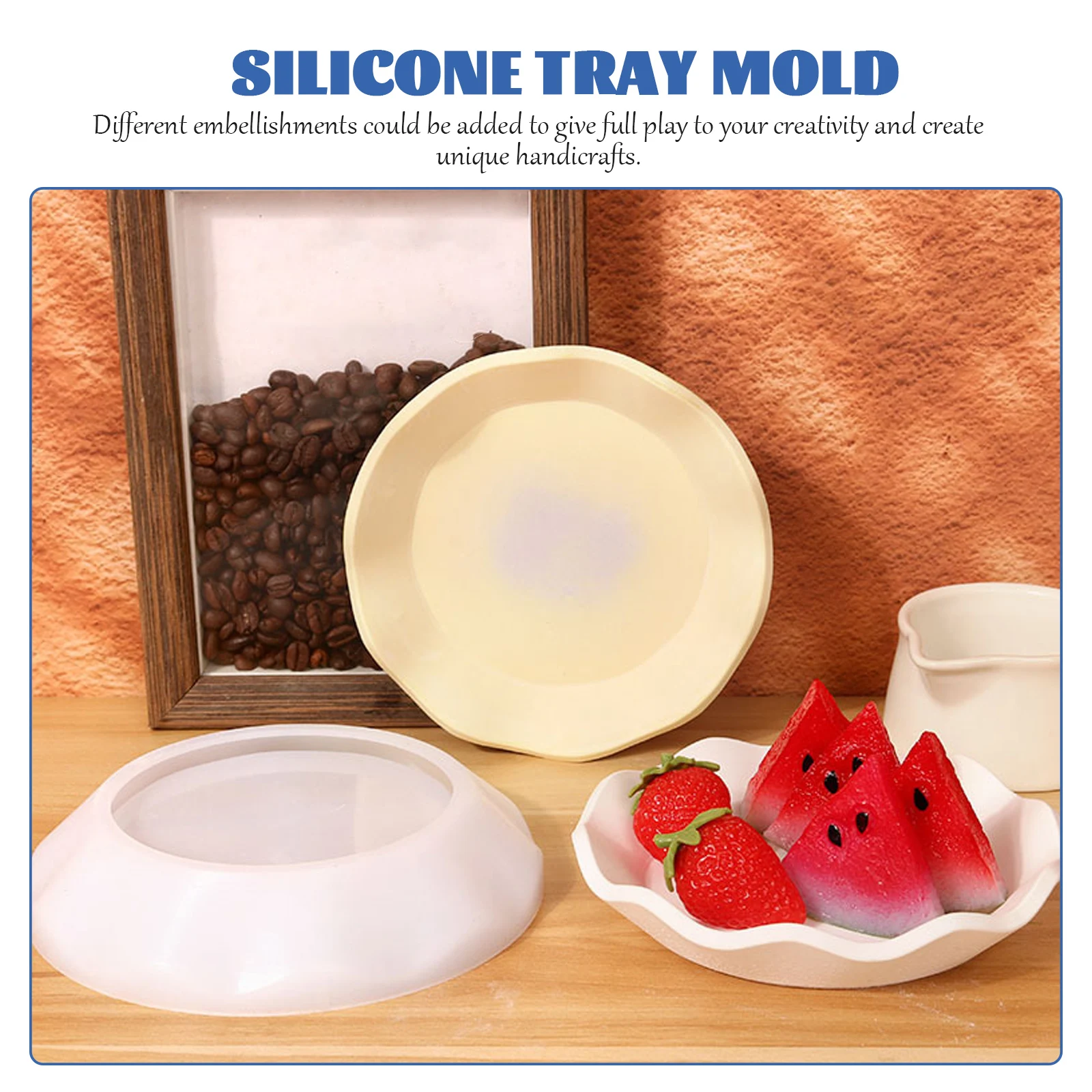 

Premium Silicone Diy Mold For Fruit Trays Food-Grade Plate Making Long-Lasting Craft Tool Exquisite Design Desserts Epoxy