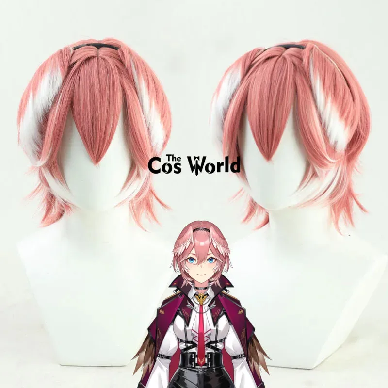 الظاهري YouTuber VTuber Hololive Takane Lui قصيرة أنيمي تأثيري الباروكات الألياف مقاومة للحرارة الشعر الاصطناعية + غطاء شعر مستعار