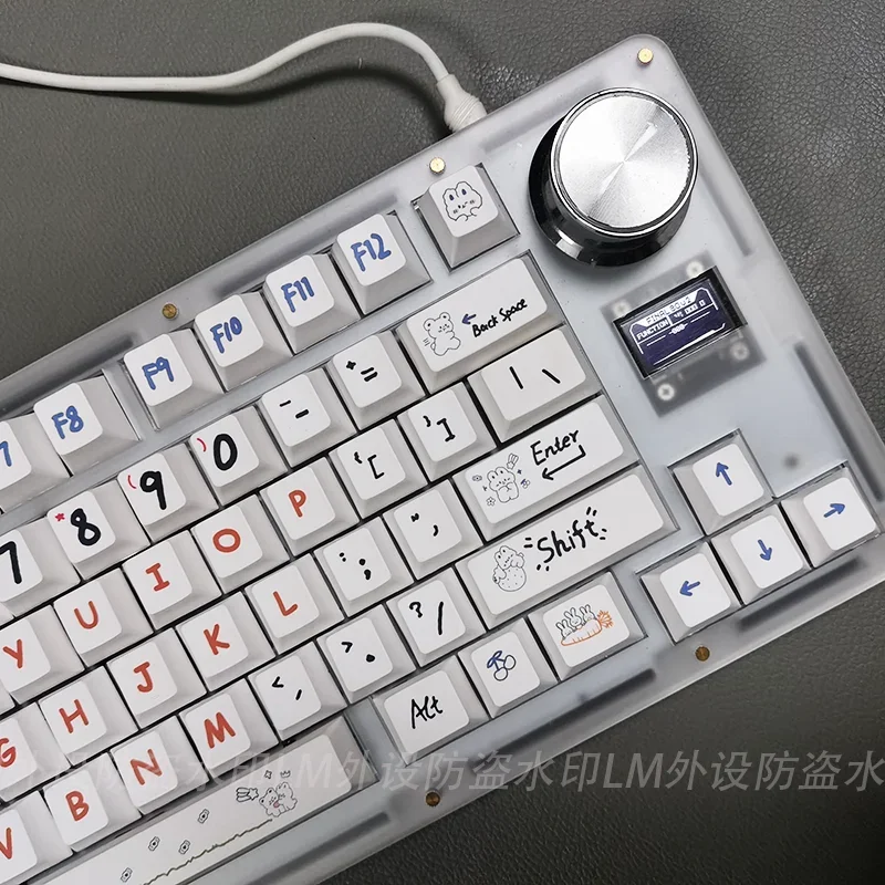 

Mengyuan hand-painted wind keycap cute original highly mechanical keyboard PBT material DIY customization