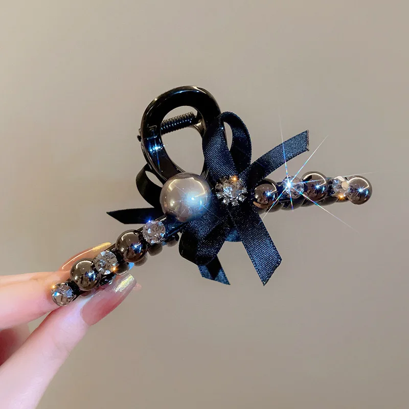 4 Stück elegante Haarklammern mit Schmetterlingsschleife für Damen, modische Strass-Haifischklammern, stilvolle Hochsteckfrisur, geeignet für den täglichen Gebrauch, Haar-Accessoires – Detail 6