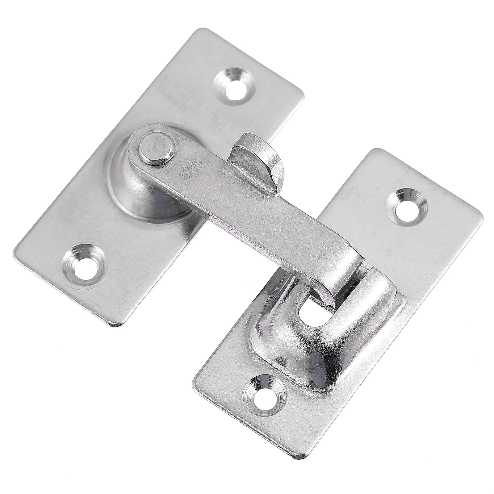 

1 set 1 Set Stainless Steel Door Latch Flat Rust-Proof Wear-Resistant Safety Lock For Indoor Outdoor Door Home Security