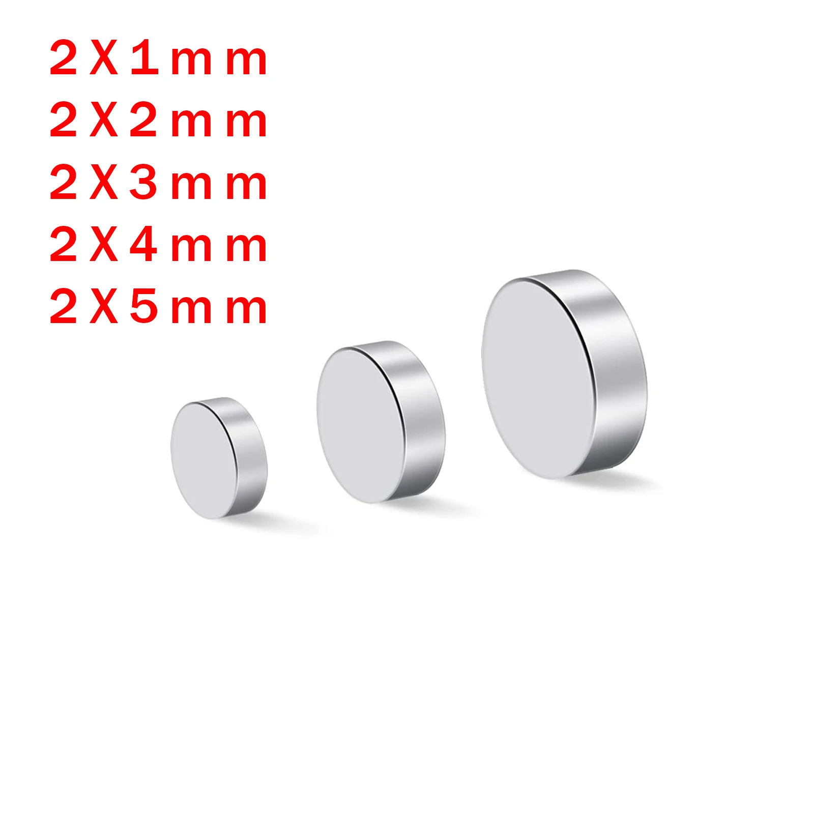 10/50/100 Spuer Strong Neodymium Magnet NdFeB Powerful Magnetic Rare Earth N35 Small Round Magnets 2x1mm 2x2mm 2x3mm 2x5mm Imans