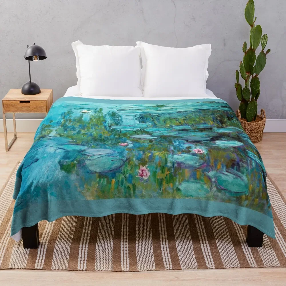 

Claude Monet - Water Lilies - Nympheas Throw Blanket Heavy Fluffy Softs Furrys Blankets