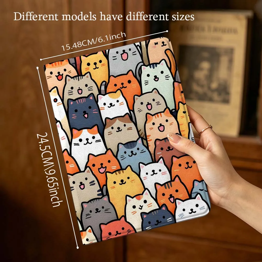 Creative Design Cat Art Soft For OPPO VIVO IQOO OnePlus Realme Pad 3 Pro 13 12.1 11.4 11 inch Pen Tray Tablet Case
