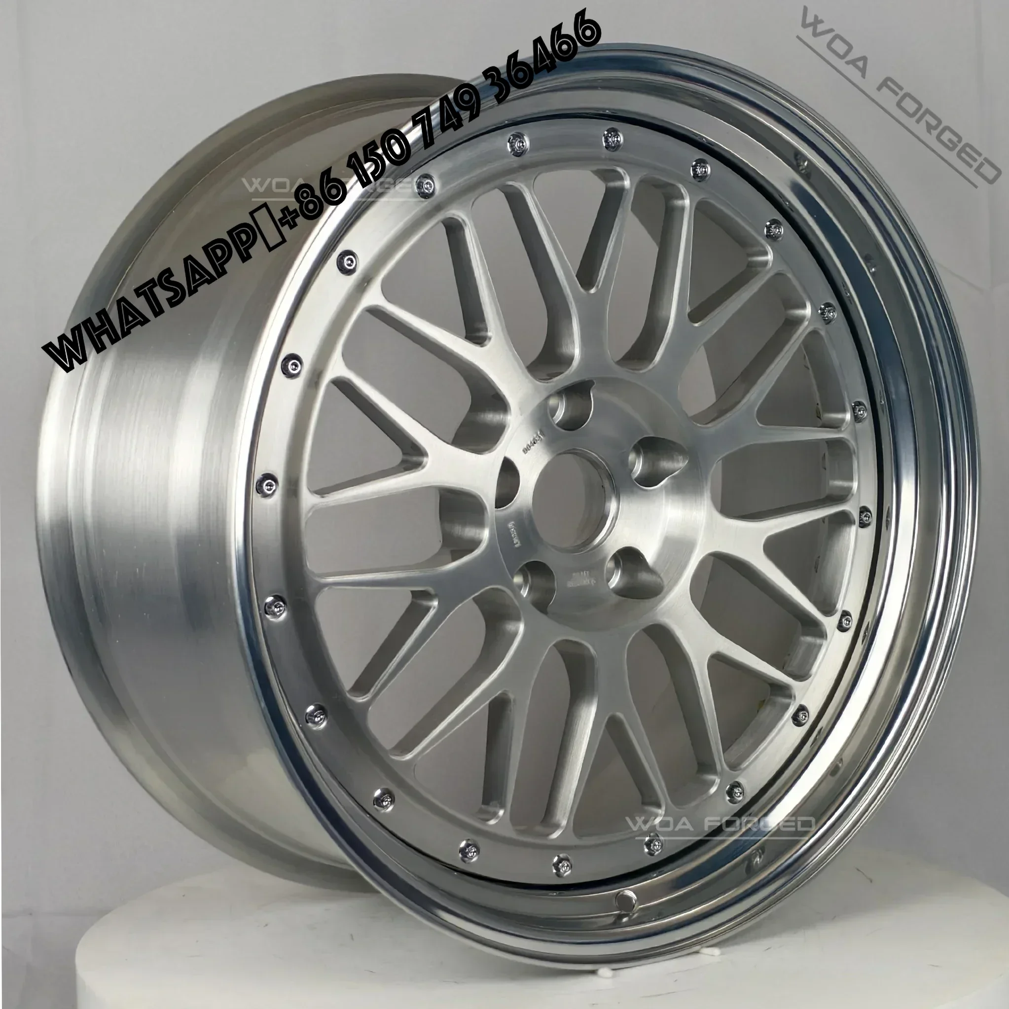6061-T6 CNC Car Custom 2-Piece 5x120 5x112 Alloy Rim 17-26 Inch Forged Wheel Polished and Brushed for M3 X3m X7