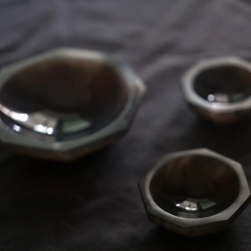 A Grade Natural Agate Mortar and Pestle for Glaze Grinding 50mm 60mm 100mm Inner Diameter Lab and Ceramic Use