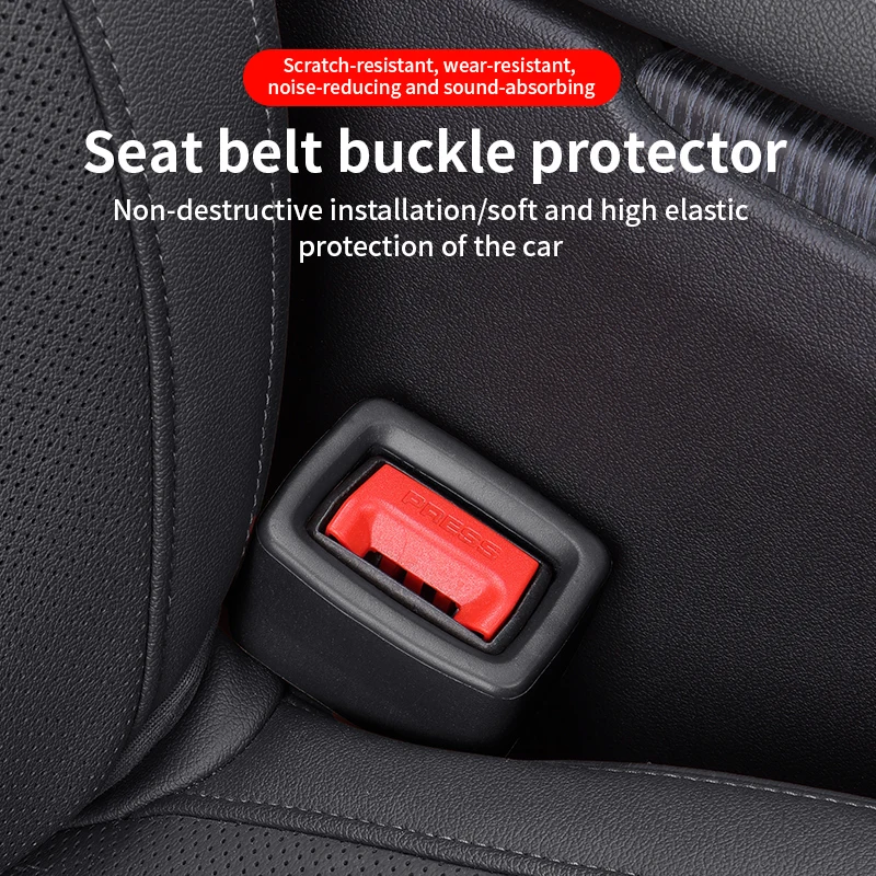 Car Seat Belt Buckle Cover Anti Scratch Seatbelt Button Protector Seat Belt Protection Cover Car Interior Accessories
