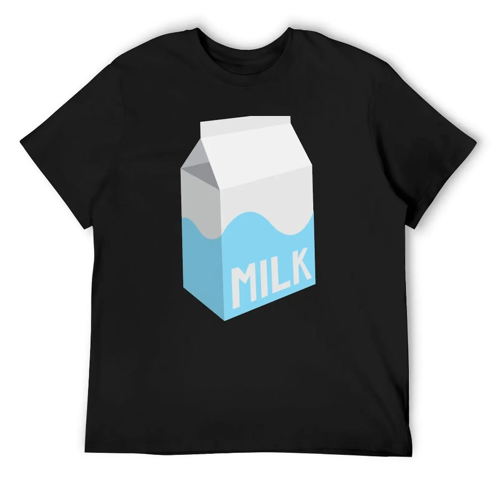 

milk carton with blue design T-Shirt street wear rapper graphic tees Men's t-shirts