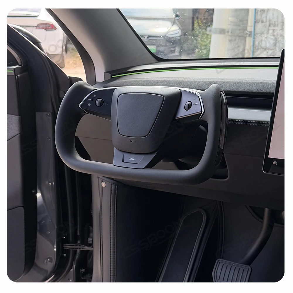 Heated Yoke Steering Wheel for Tesla Model Y Juniper 2025-2026 Premium Suede Handle Replacement Car Modification Accessories