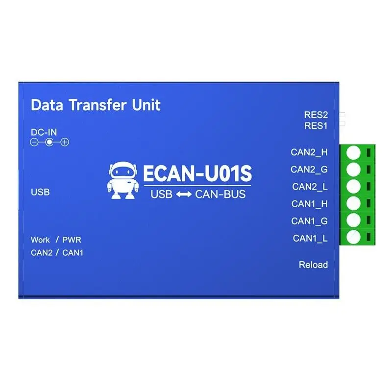 

ECAN-U01S Dual-Channel USB To CAN Protocol Converter Adapter Converter CAN Bus Analyzer Debugger