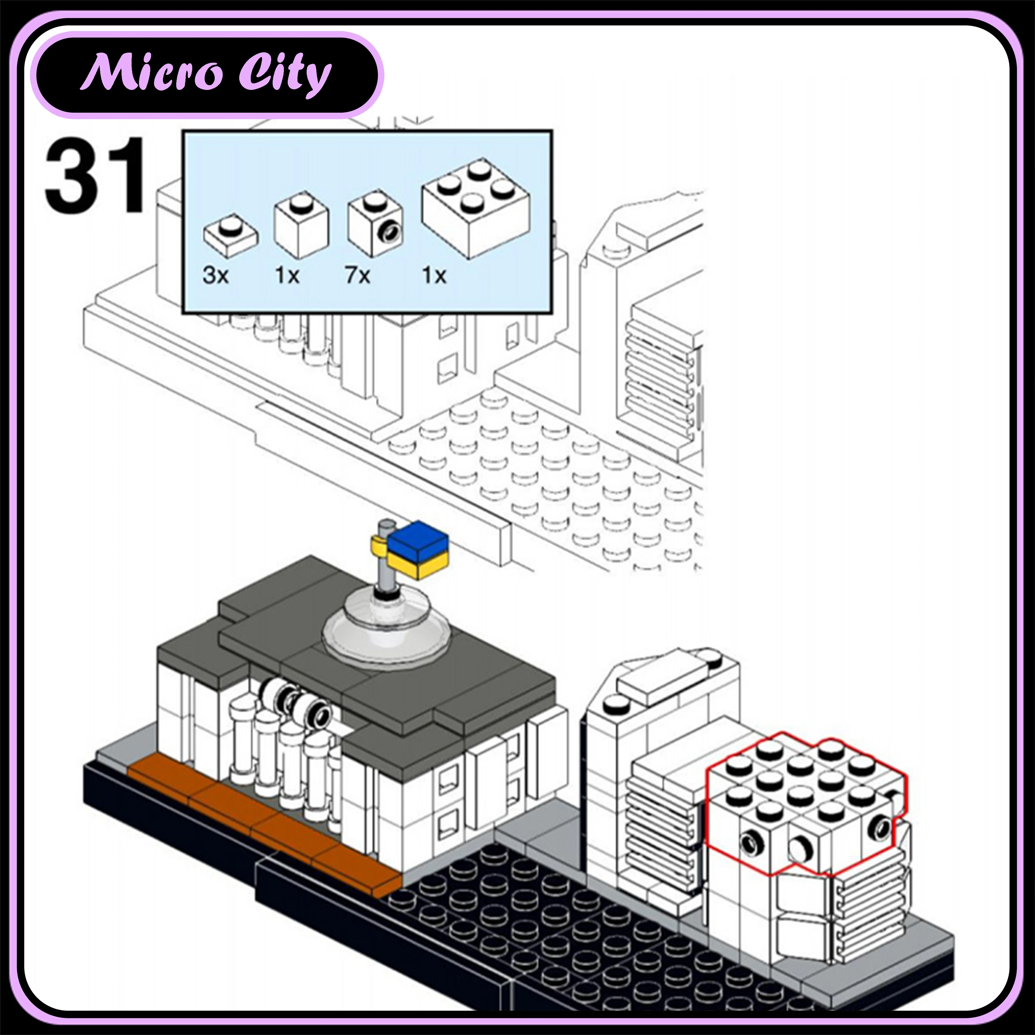 Micro MOC City Kyiv Skyline arquitectura modelo bloques de construcción DIY exhibición creativa juguete para regalo conjunto coleccionable modelo regalo
